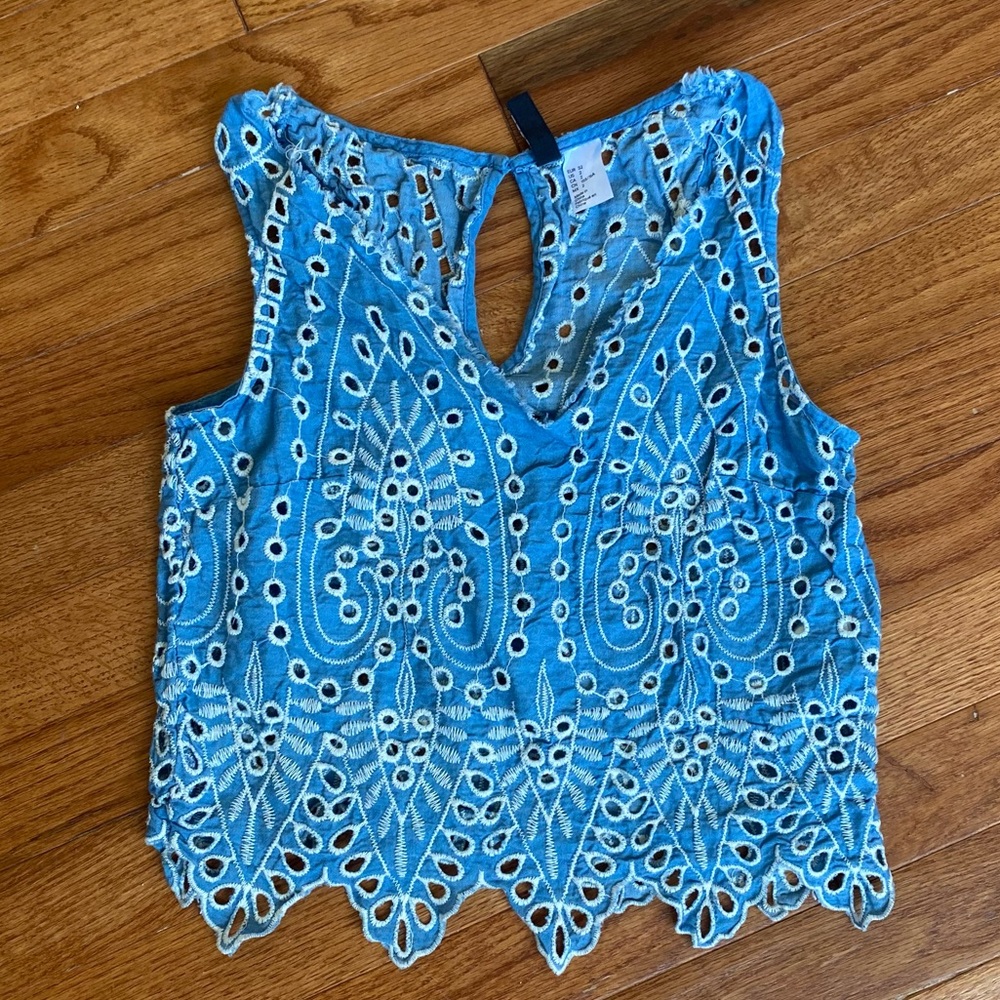H&M Divided Brand Eyelet Tank Top